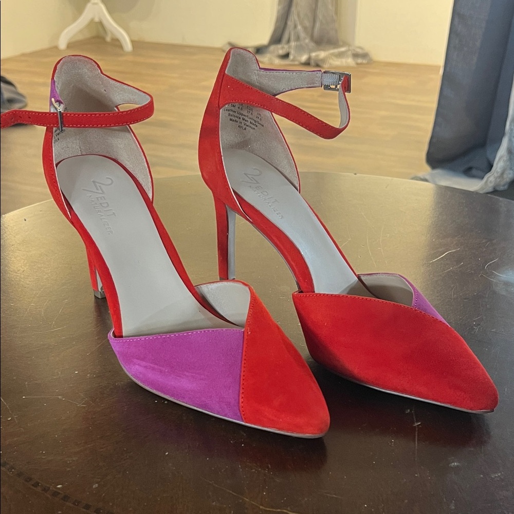 27 EDIT Red and Purple Heels